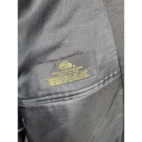 Pierre Balmain Wool Blazer Jacket Mens Size 46L Black Single Breasted Casual - Picture 7 of 9